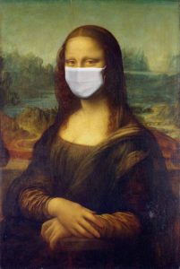 Mona Lisa with mask